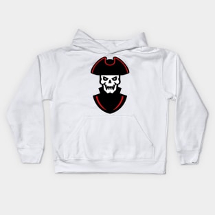 Captain Pirate Skull Face Logo Kids Hoodie